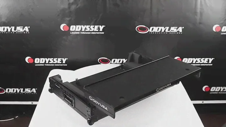 RANE FOUR Black Label 1U Flight Case with Glide Style Laptop Platform and Wheels (FZGSRANE4W1BL)