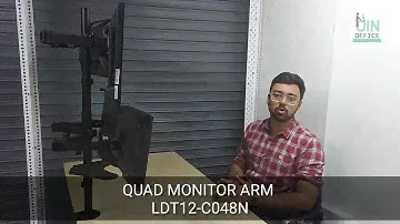 Four Monitor Stand| Quad Monitor Desk Mount Arm| Flexible Monitor Stand for 4 Monitors