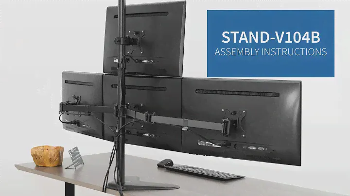 STAND-V104B Quad Monitor Desk Mount Assembly by VIVO